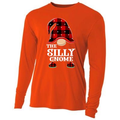 Silly Gnome Buffalo Plaid Funny Christmas Matching Family Great Gift Cooling Performance Long Sleeve Crew