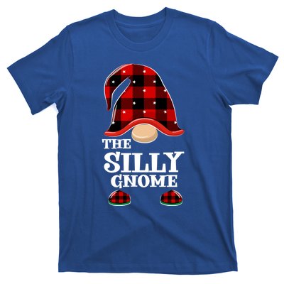 Silly Gnome Buffalo Plaid Funny Christmas Matching Family Great Gift T-Shirt