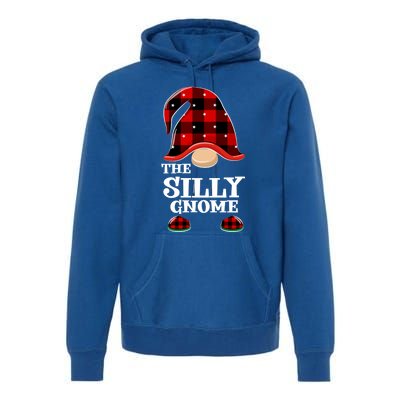 Silly Gnome Buffalo Plaid Funny Christmas Matching Family Great Gift Premium Hoodie