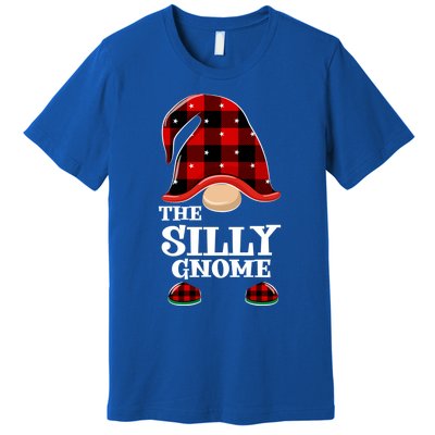 Silly Gnome Buffalo Plaid Funny Christmas Matching Family Great Gift Premium T-Shirt