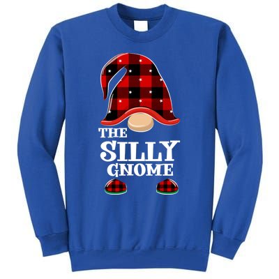 Silly Gnome Buffalo Plaid Funny Christmas Matching Family Great Gift Tall Sweatshirt