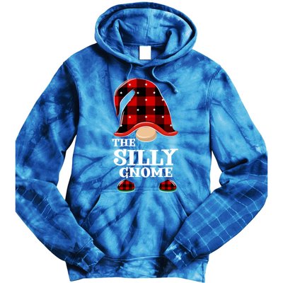 Silly Gnome Buffalo Plaid Funny Christmas Matching Family Great Gift Tie Dye Hoodie