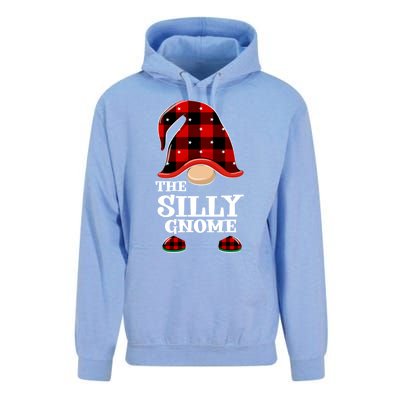 Silly Gnome Buffalo Plaid Funny Christmas Matching Family Great Gift Unisex Surf Hoodie