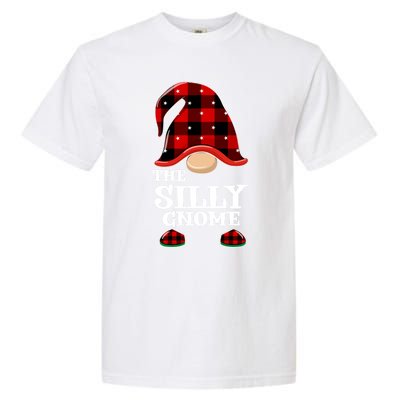 Silly Gnome Buffalo Plaid Funny Christmas Matching Family Great Gift Garment-Dyed Heavyweight T-Shirt