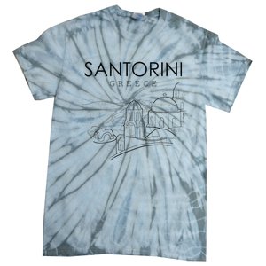 Santorini Greece Beach Graphic Ellada Greek Family Tie-Dye T-Shirt