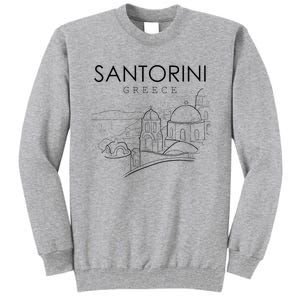 Santorini Greece Beach Graphic Ellada Greek Family Tall Sweatshirt