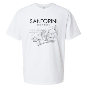 Santorini Greece Beach Graphic Ellada Greek Family Sueded Cloud Jersey T-Shirt