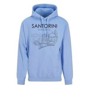 Santorini Greece Beach Graphic Ellada Greek Family Unisex Surf Hoodie