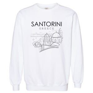 Santorini Greece Beach Graphic Ellada Greek Family Garment-Dyed Sweatshirt