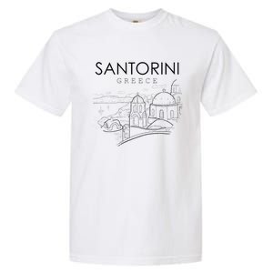 Santorini Greece Beach Graphic Ellada Greek Family Garment-Dyed Heavyweight T-Shirt