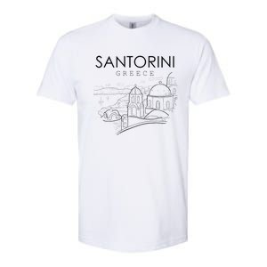 Santorini Greece Beach Graphic Ellada Greek Family Softstyle CVC T-Shirt