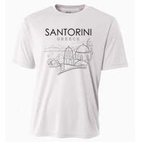 Santorini Greece Beach Graphic Ellada Greek Family Cooling Performance Crew T-Shirt