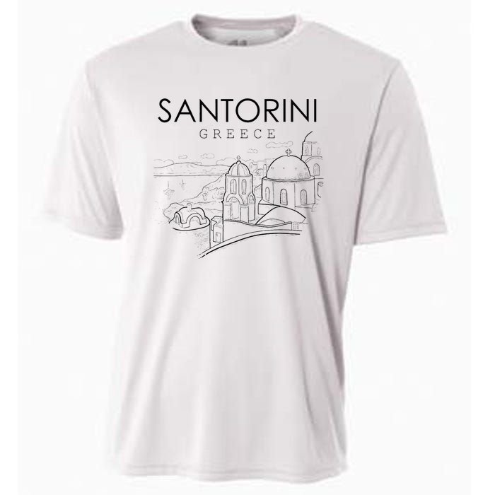 Santorini Greece Beach Graphic Ellada Greek Family Cooling Performance Crew T-Shirt