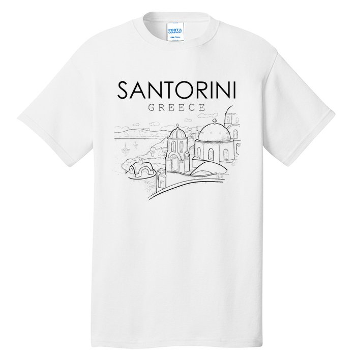 Santorini Greece Beach Graphic Ellada Greek Family Tall T-Shirt