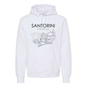 Santorini Greece Beach Graphic Ellada Greek Family Premium Hoodie