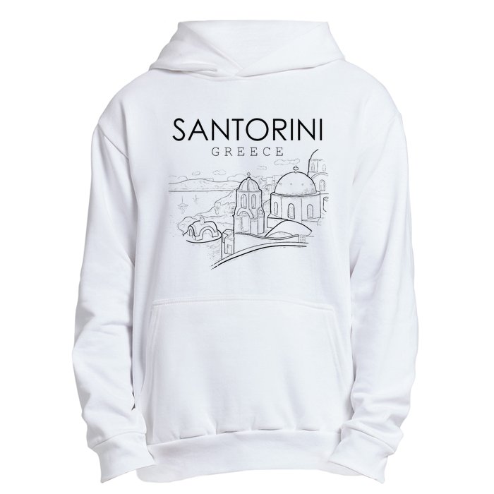 Santorini Greece Beach Graphic Ellada Greek Family Urban Pullover Hoodie