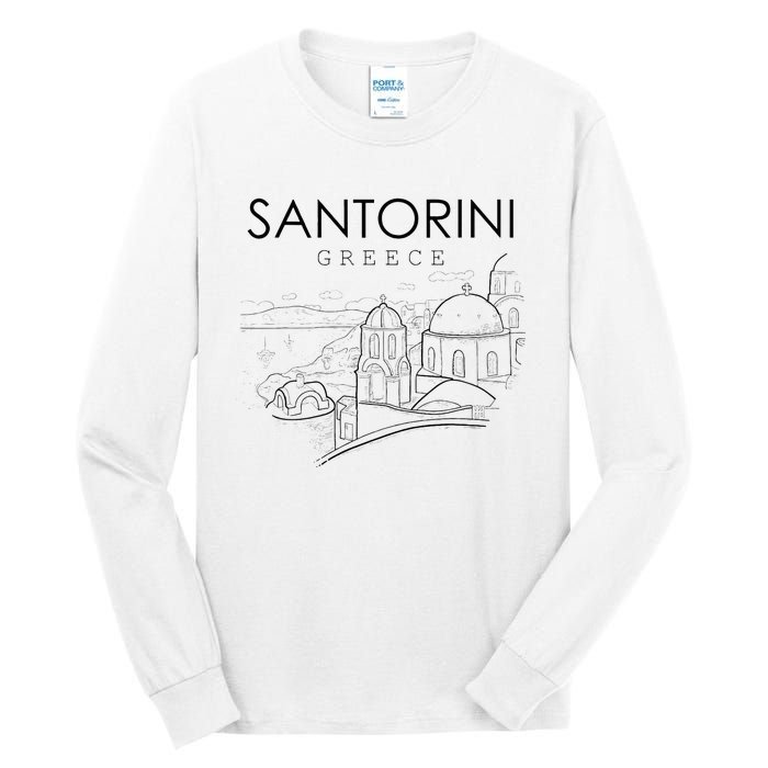 Santorini Greece Beach Graphic Ellada Greek Family Tall Long Sleeve T-Shirt