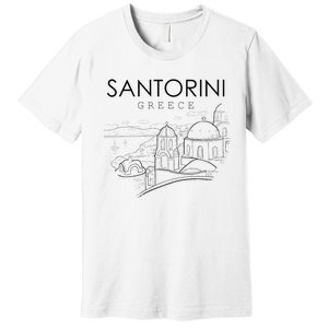 Santorini Greece Beach Graphic Ellada Greek Family Premium T-Shirt