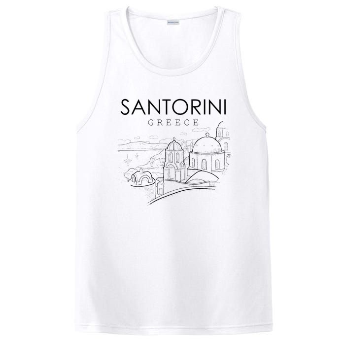 Santorini Greece Beach Graphic Ellada Greek Family PosiCharge Competitor Tank