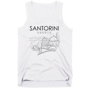 Santorini Greece Beach Graphic Ellada Greek Family Tank Top