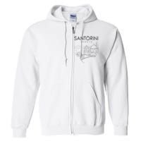 Santorini Greece Beach Graphic Ellada Greek Family Full Zip Hoodie