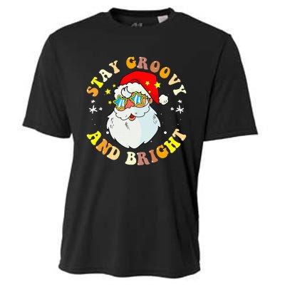 Stay Groovy & Bright Holiday Groovy Retro Christmas Cooling Performance Crew T-Shirt