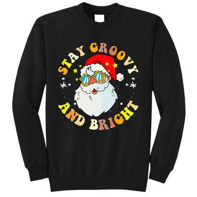 Stay Groovy & Bright Holiday Groovy Retro Christmas Sweatshirt