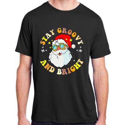 Stay Groovy & Bright Holiday Groovy Retro Christmas Adult ChromaSoft Performance T-Shirt