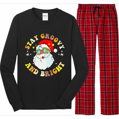 Stay Groovy & Bright Holiday Groovy Retro Christmas Long Sleeve Pajama Set