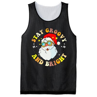 Stay Groovy & Bright Holiday Groovy Retro Christmas Mesh Reversible Basketball Jersey Tank