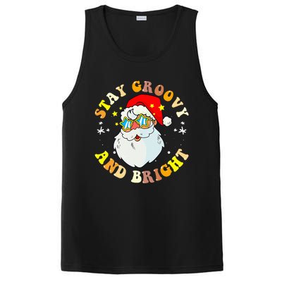 Stay Groovy & Bright Holiday Groovy Retro Christmas PosiCharge Competitor Tank