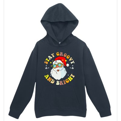 Stay Groovy & Bright Holiday Groovy Retro Christmas Urban Pullover Hoodie