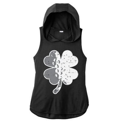 Shamrock Golf Ball St Patricks Day Golfing Sport Golfer Gift Ladies PosiCharge Tri-Blend Wicking Draft Hoodie Tank