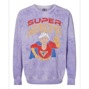 Super Grandma Best Grandma Grandmother Superhero Colorblast Crewneck Sweatshirt