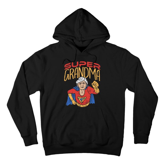 Super Grandma Best Grandma Grandmother Superhero Hoodie