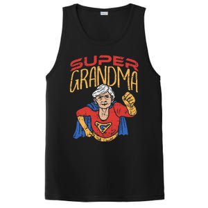 Super Grandma Best Grandma Grandmother Superhero PosiCharge Competitor Tank