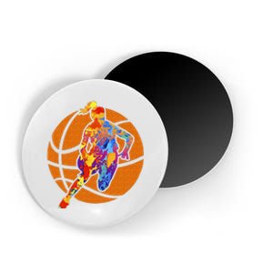 Sports Girls Basketball Player Basketball Graphic Magnet