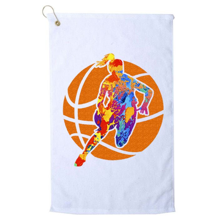 Sports Girls Basketball Player Basketball Graphic Platinum Collection Golf Towel