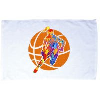 Sports Girls Basketball Player Basketball Graphic Microfiber Hand Towel