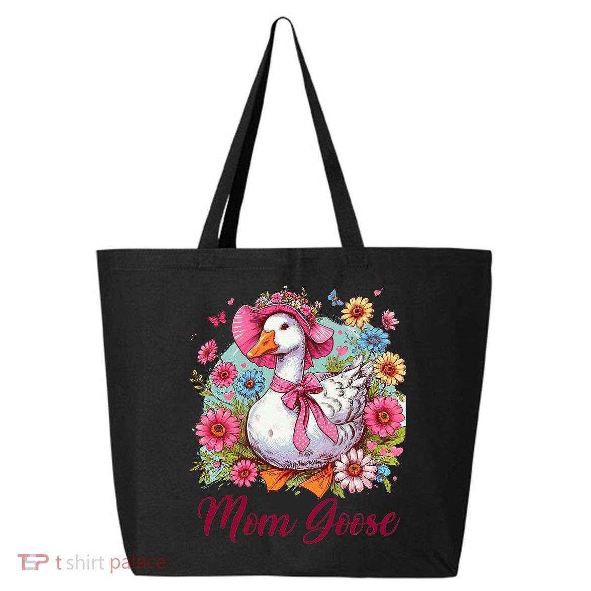 Silly Goose Blessed Mom Coquette Mothers Day Mom Goose 25L Jumbo Tote