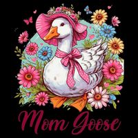 Silly Goose Blessed Mom Coquette Mothers Day Mom Goose Women's Crop Top Tee