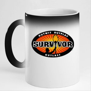 Survivor Gold Burst 11oz Black Color Changing Mug