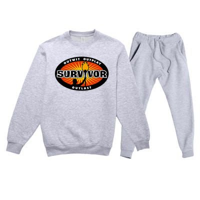 Survivor Gold Burst Premium Crewneck Sweatsuit Set