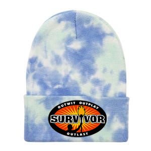 Survivor Gold Burst Tie Dye 12in Knit Beanie