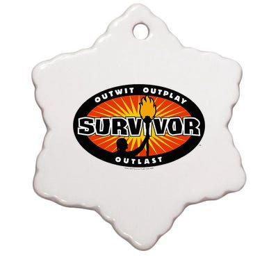 Survivor Gold Burst Ceramic Star Ornament