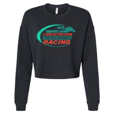 S Graphic Brockton Fair Horse Racing Classic Cropped Pullover Crew
