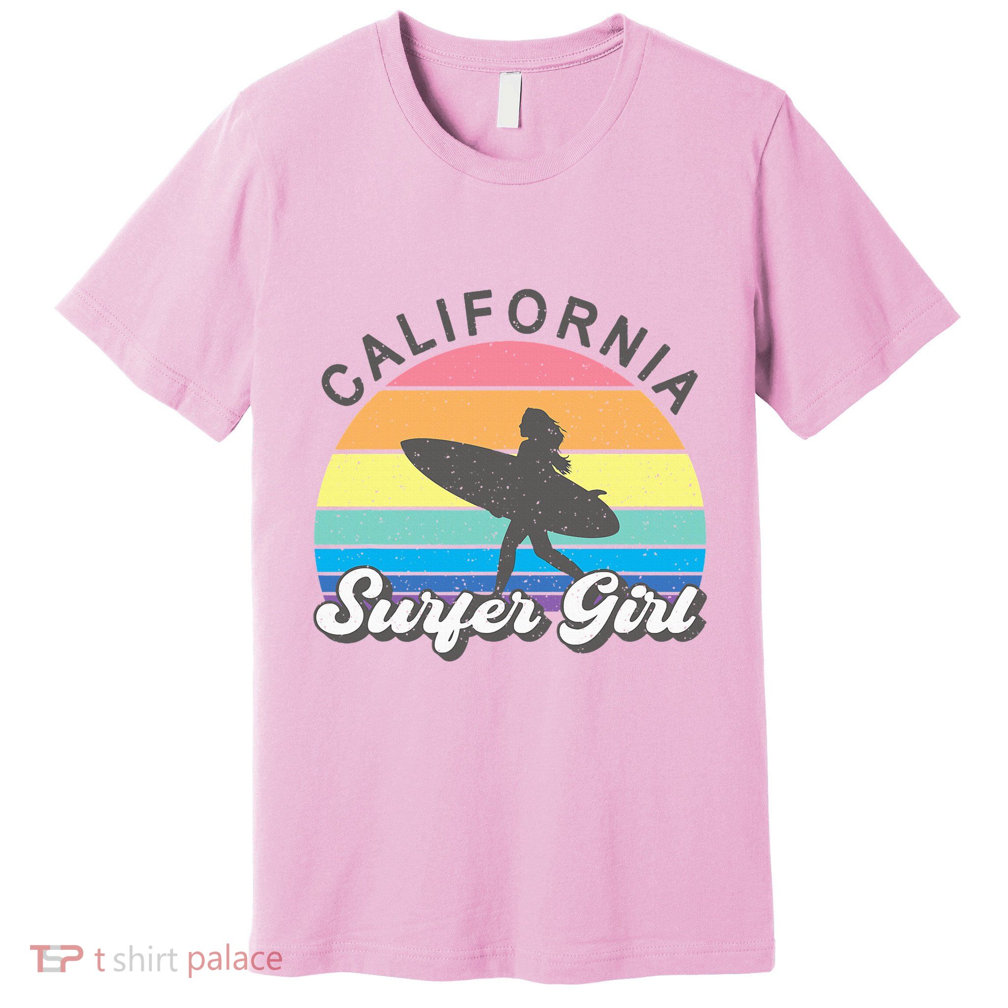 Surfer Girl California Surfing Surf Beach Premium T-Shirt