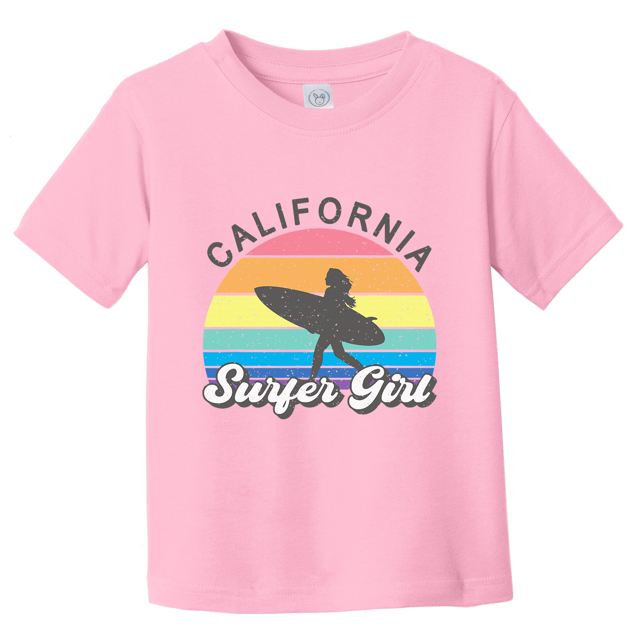 Surfer Girl California Surfing Surf Beach Toddler T-Shirt