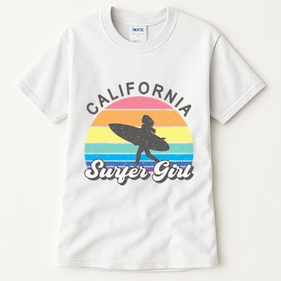 Surfer Girl California Surfing Surf Beach Tall T-Shirt