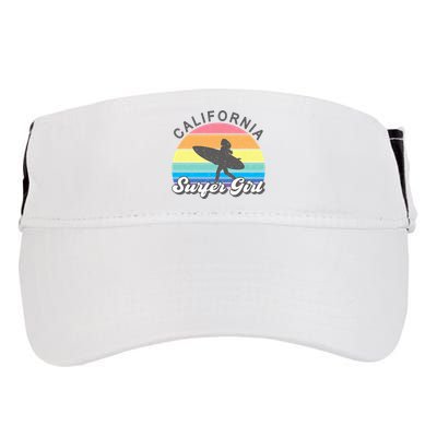 Surfer Girl California Surfing Surf Beach Adult Drive Performance Visor